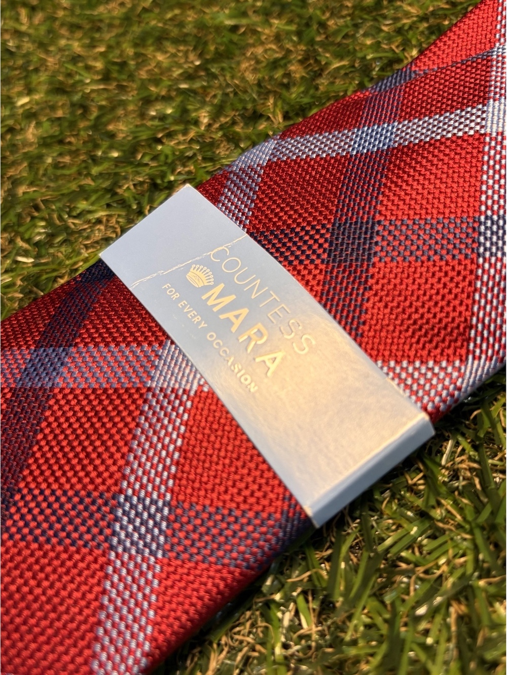 Countess Mara Red Plaid Men's Tie